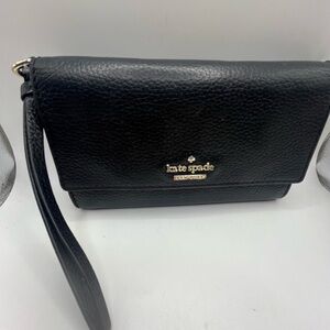 Kate Spade Black Leather Women's wristlet